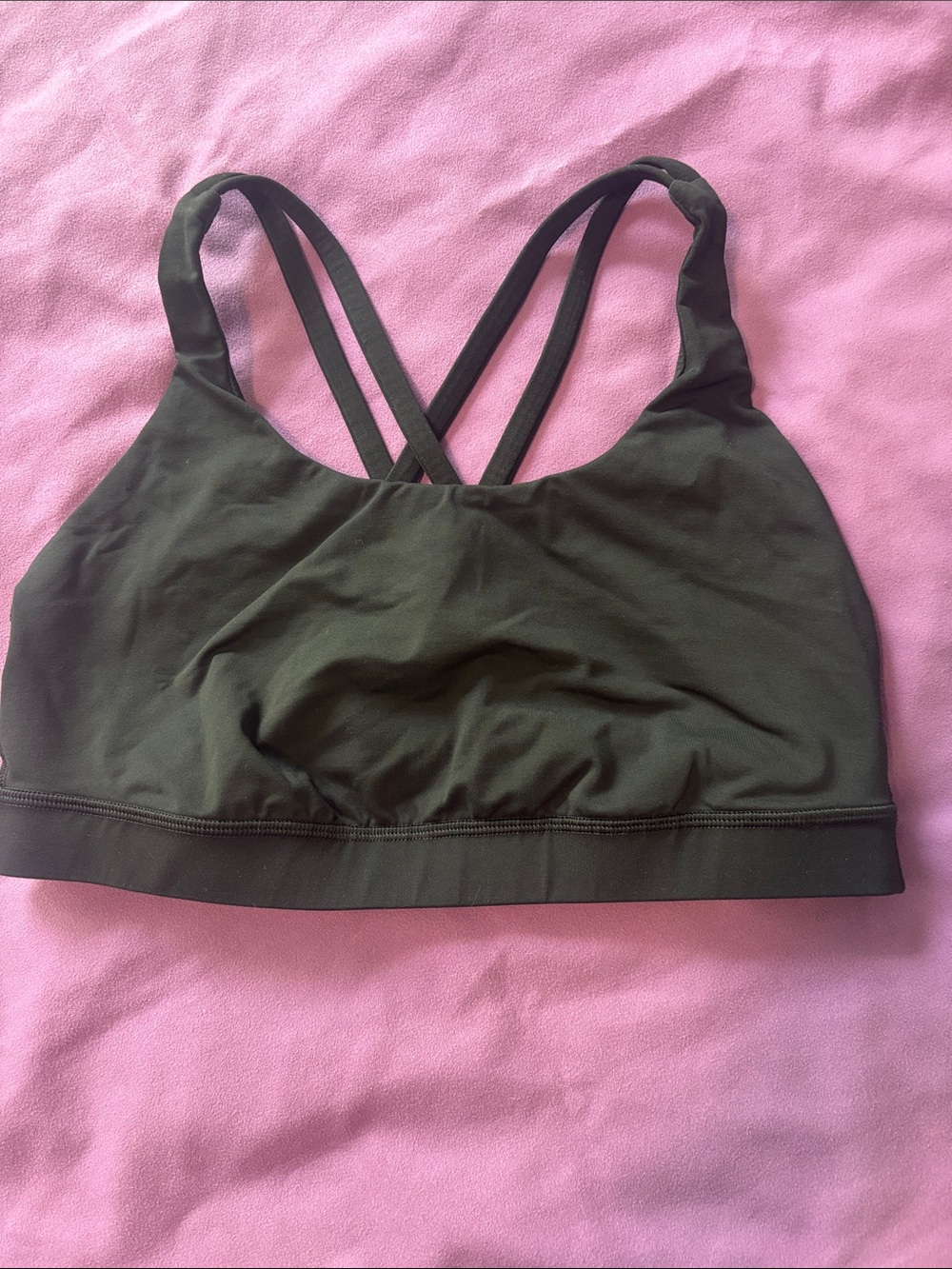 lululemon athletica Black Crossback Sports Bra size 10